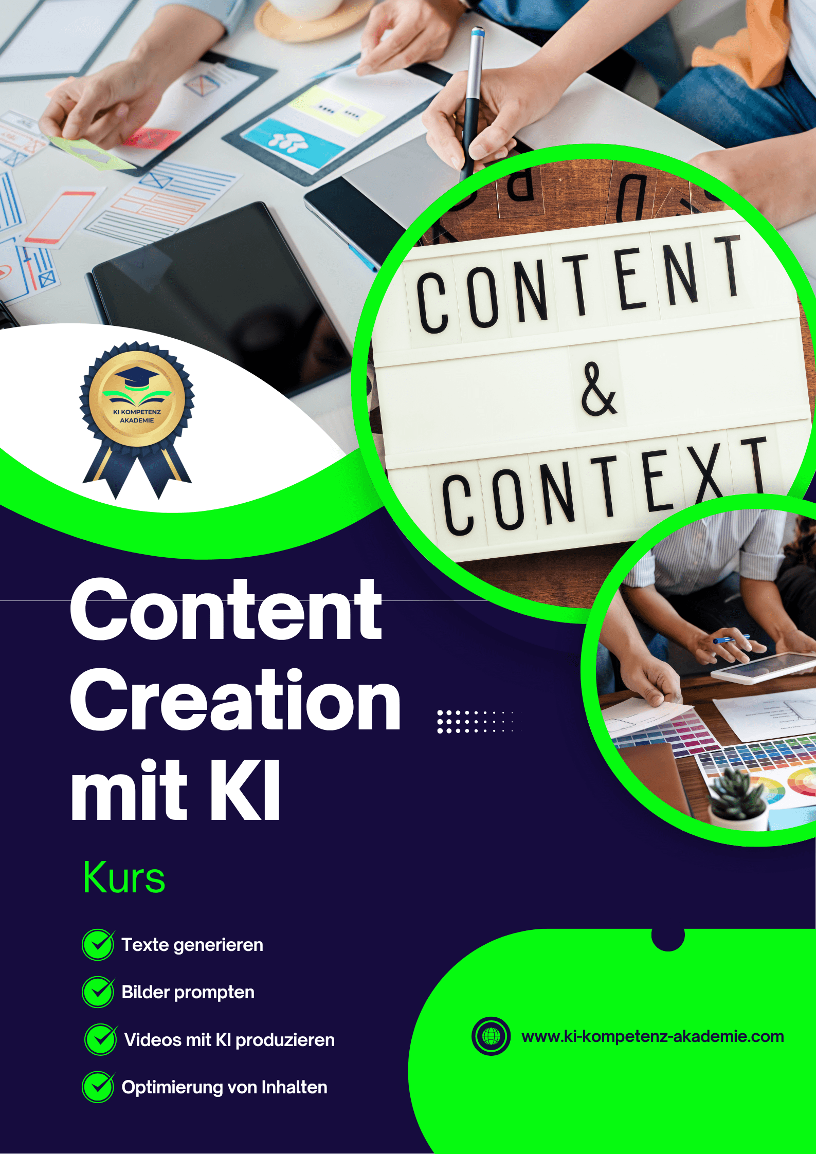 Content Creation mit KI Kurs KI Kompetenz Akadwemie
